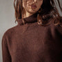 Rib Funnel Nk Sweater in Americano | James Perse Los Angeles