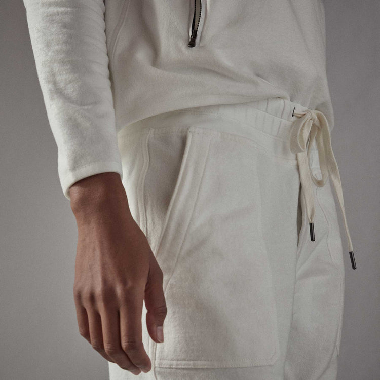 Brushed Terry Pocket Pant - Everest White | James Perse Los Angeles