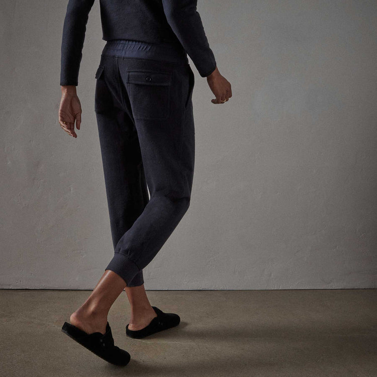 Brushed Terry Pocket Pant - Navy | James Perse Los Angeles
