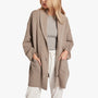 Oversized Shawl Cardigan In Taupe Melange | James Perse Los Angeles