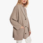 Oversized Shawl Cardigan In Taupe Melange | James Perse Los Angeles
