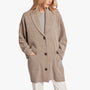 Oversized Shawl Cardigan In Taupe Melange | James Perse Los Angeles