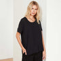 Matte Cupro Tee In Black | James Perse Los Angeles