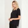 Matte Cupro Tee In Black | James Perse Los Angeles