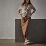 High Low A Line Skirt in Acorn | James Perse Los Angeles
