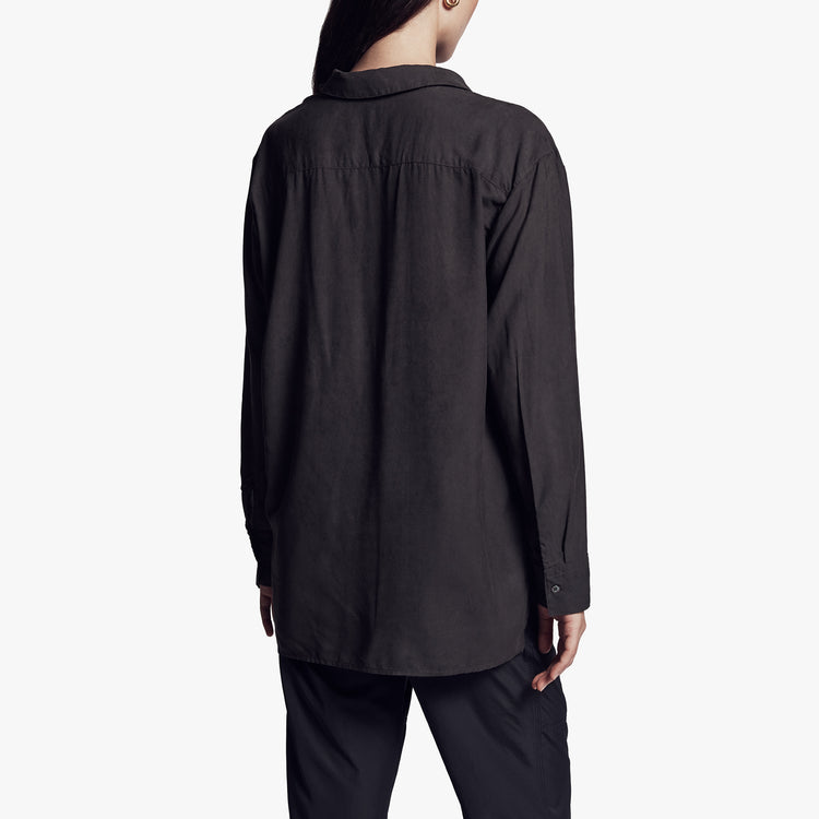 Micro Suede Shirt In Carbon | James Perse Los Angeles