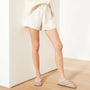 Micro Suede Pull On Short in Alabaster | James Perse Los Angeles