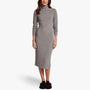 Micro Sueded Turtleneck Dress In Heather Grey | James Perse Los Angeles