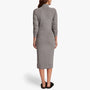 Micro Sueded Turtleneck Dress In Heather Grey | James Perse Los Angeles