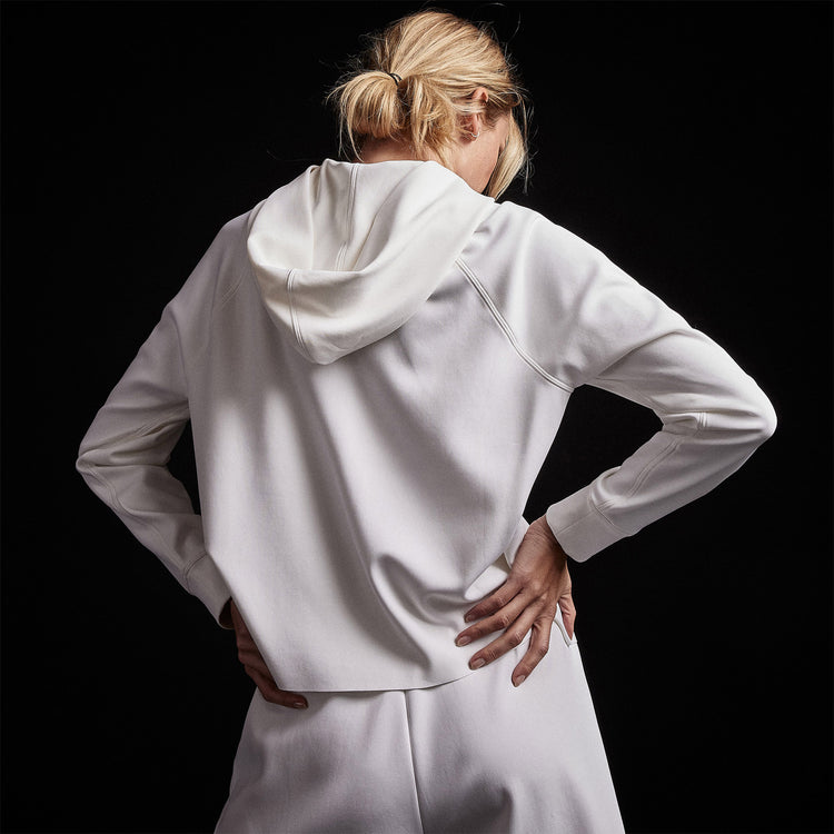 Double Knit Hoodie in White | James Perse Los Angeles