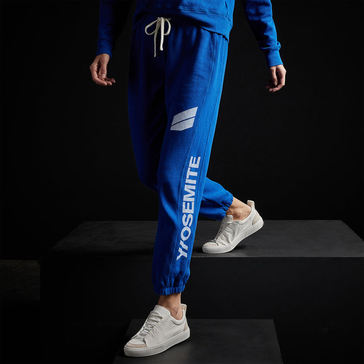 Y/Osemite French Terry Sweatpant in Royal Blue/White | James Perse Los Angeles