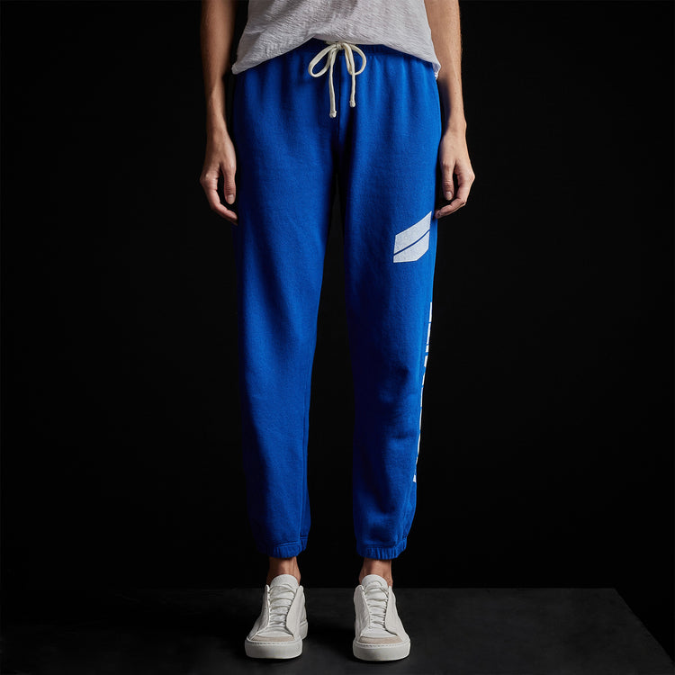Y/Osemite French Terry Sweatpant in Royal Blue/White | James Perse Los Angeles