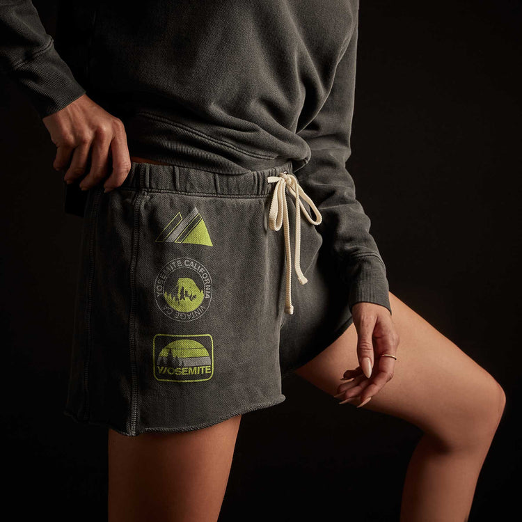 Y/OSEMITE French Terry Sweat Short - Magma Pigment/Bright Neon | James Perse Los Angeles
