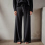 Recycled Cashmere Wide Leg Pant in Black | James Perse Los Angeles