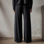 Recycled Cashmere Wide Leg Pant in Black | James Perse Los Angeles