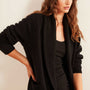 Recycled Cashmere Shawl Collar Cardigan Sweater In Black | James Perse Los Angeles