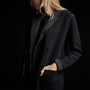 Cashmere Double Bed Blazer in Black/Anthracite | James Perse Los Angeles 
