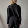 Recycled Cashmere Crop Funnel in Black | James Perse Los Angeles