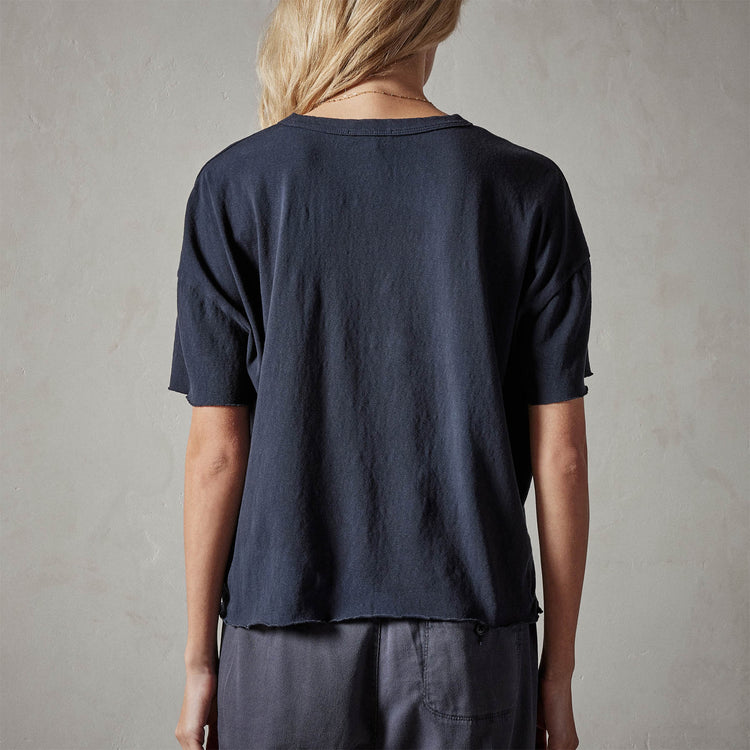 Jersey Relaxed Fit Pocket Tee in Blue Oil | James Perse Los Angeles 