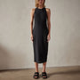 High Neck Crepe Matte Jersey Dress in Black | James Perse Los Angeles 