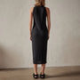 High Neck Crepe Matte Jersey Dress in Black | James Perse Los Angeles 