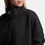 Half Zip Pull On Sweat Top in Black | James Perse Los Angeles