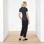 Technical Jersey Ribbed Slim Fit Tee In Blue Black | James Perse Los Angeles