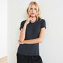 Technical Jersey Ribbed Slim Fit Tee In Blue Black | James Perse Los Angeles