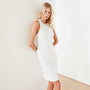 Technical Jersey Ribbed Tank Dress In White | James Perse Los Angeles