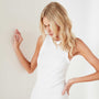 Technical Jersey Ribbed Tank Dress In White | James Perse Los Angeles