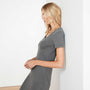 Technical Jersey Ribbed U-Neck Dress In Carbon | James Perse Los Angeles