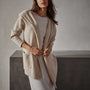 Thermal Hooded Cardigan in Oatmilk | James Perse Los Angeles