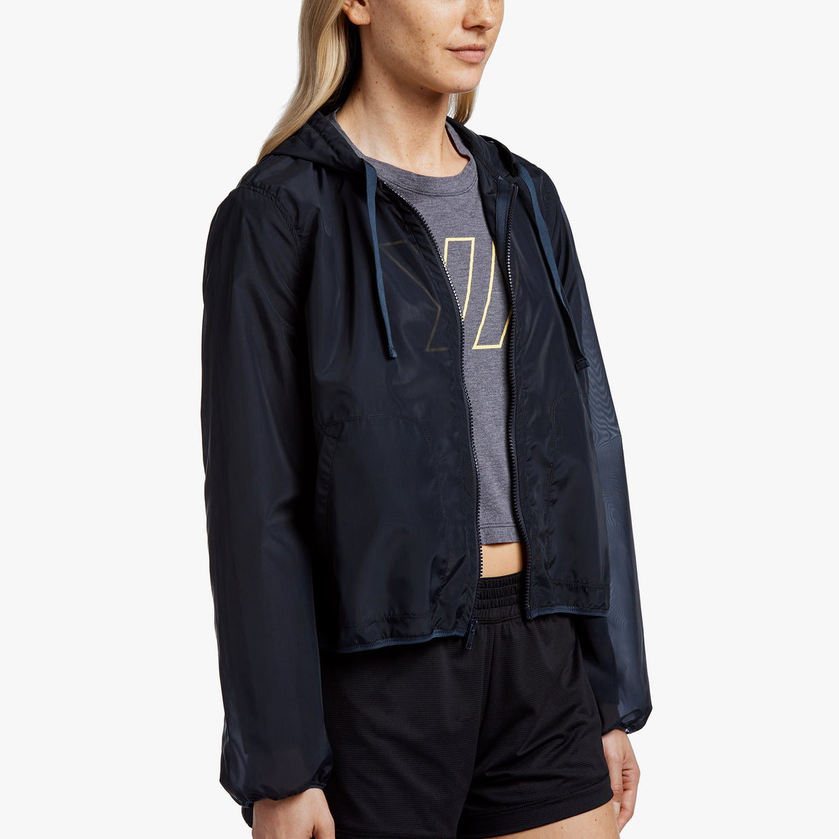 Y/OSEMITE Sheer Glass Nylon Jacket In Navy | James Perse Los Angeles