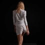 3/4 Sleeve Thermal Knit Henley in White | James Perse Los Angeles