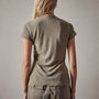 Sheer Slub Casual V Neck in Ammo | James Perse Los Angeles