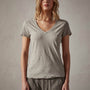 Sheer Slub Casual V Neck in Silt | James Perse Los Angeles 