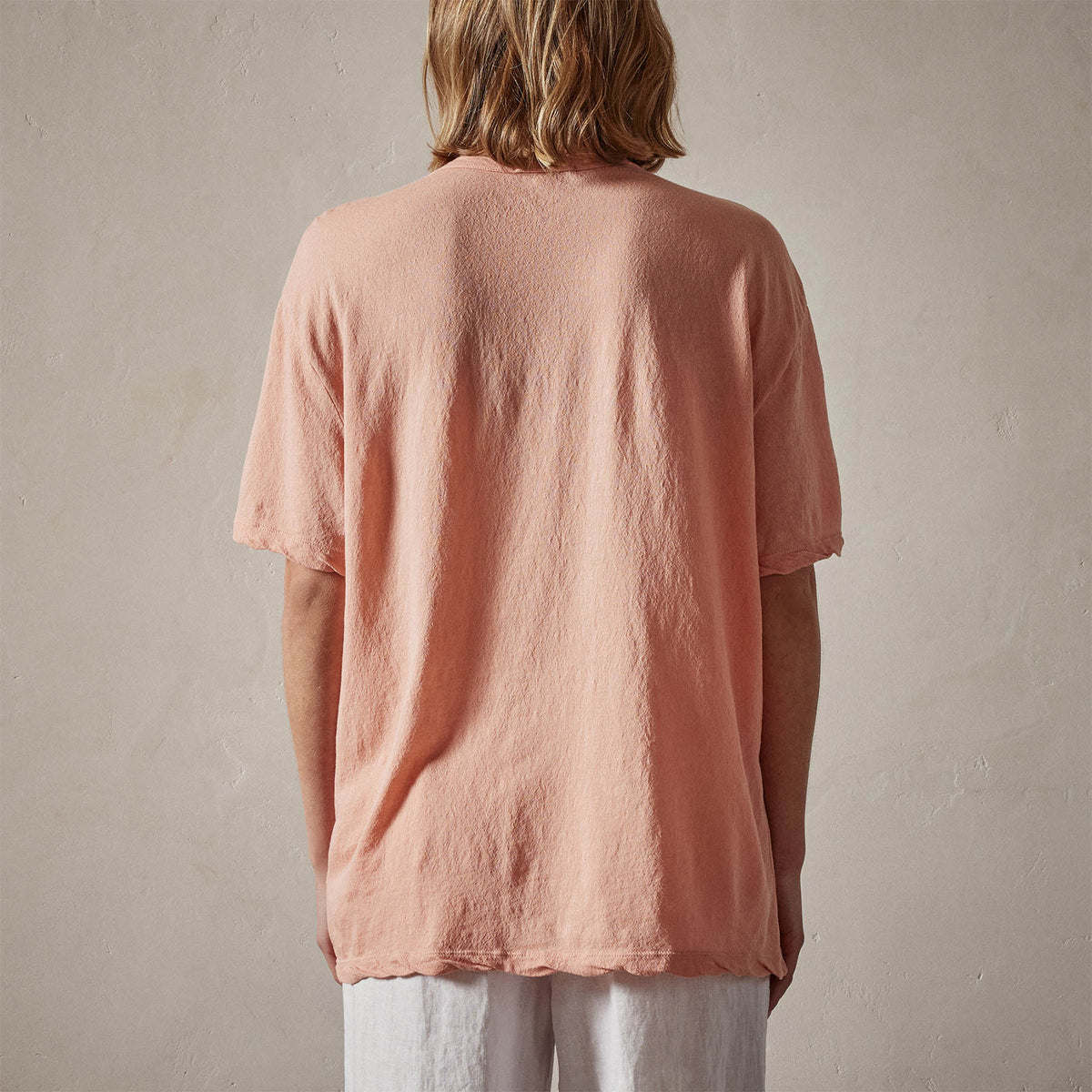 Crepe Jersey Overiszed Short Sleeve Crew in Spritz Pigment | James Perse Los Angeles 