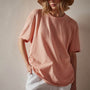 Crepe Jersey Overiszed Short Sleeve Crew in Spritz Pigment | James Perse Los Angeles 