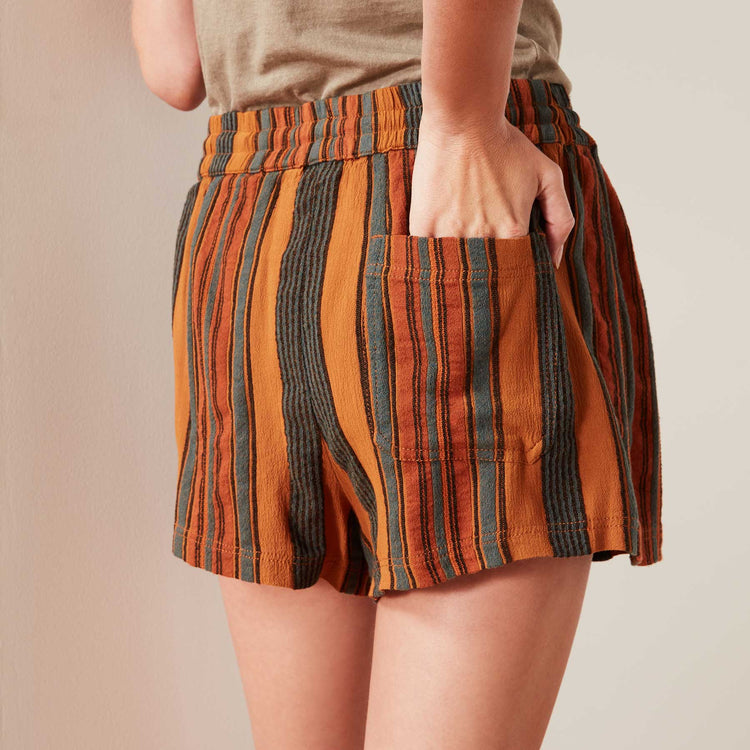 Vintage Striped Short In Amber Stripe | James Perse Los Angeles