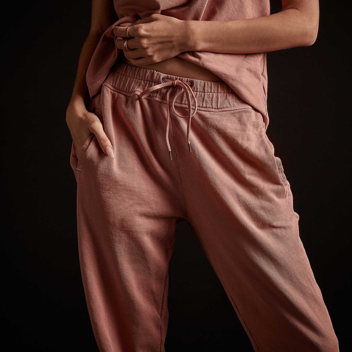 Vintage French Terry Relaxed Sweatpant - Old Rose Pigment | James Perse Los Angeles