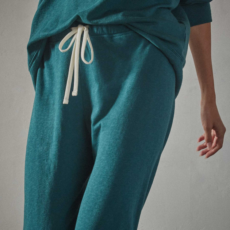 Vintage French Terry Cropped Sweatpant in Jewel | James Perse Los Angeles