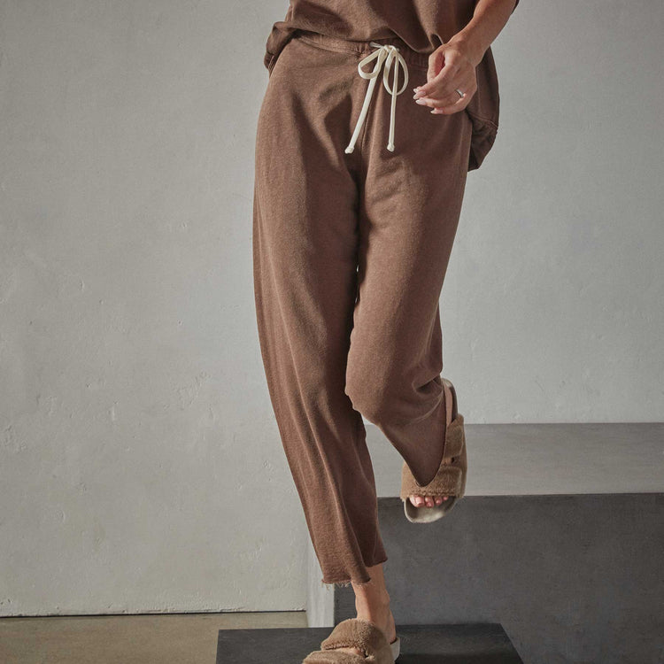 Vintage French Terry Cutoff  Sweatpant - Malt Pigment | James Perse Los Angeles