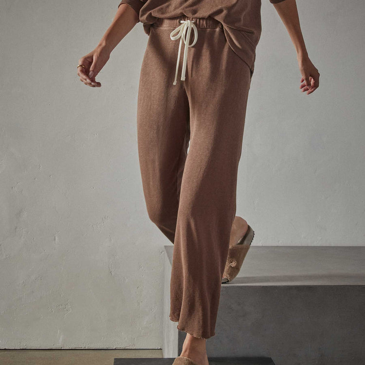 Vintage French Terry Cutoff  Sweatpant - Malt Pigment | James Perse Los Angeles