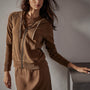 Vintage French Terry Zip Up Hoody in Acorn Pigment | James Perse Los Angeles