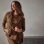 Vintage French Terry Zip Up Hoody in Acorn Pigment | James Perse Los Angeles
