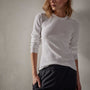 Carmel Sweater in White | James Perse Los Angeles 