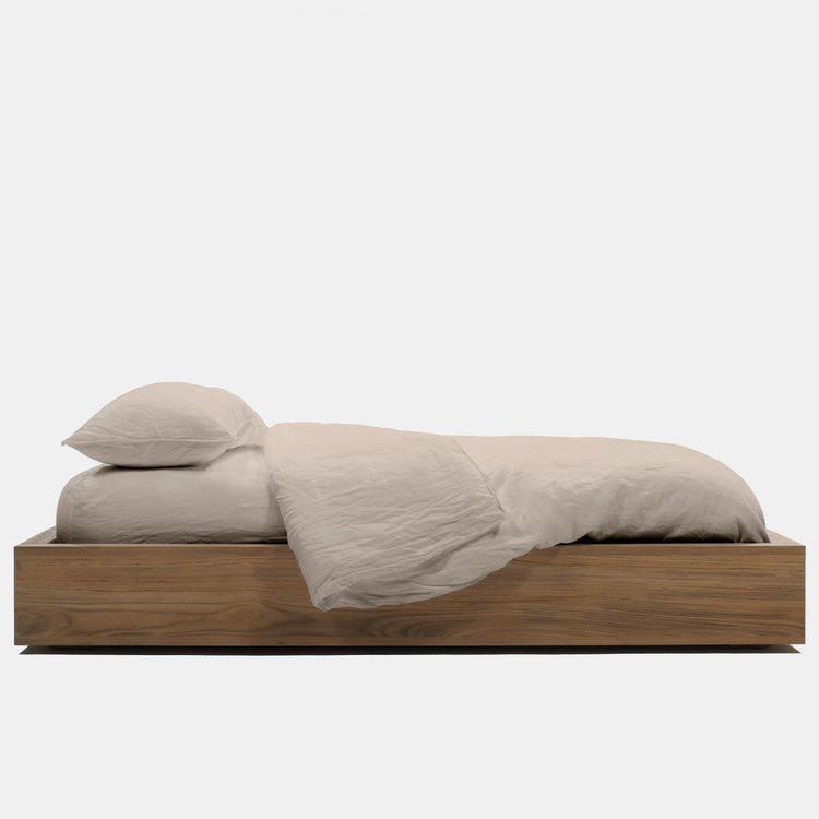 Linen Duvet Cover In Oyster | James Perse Los Angeles