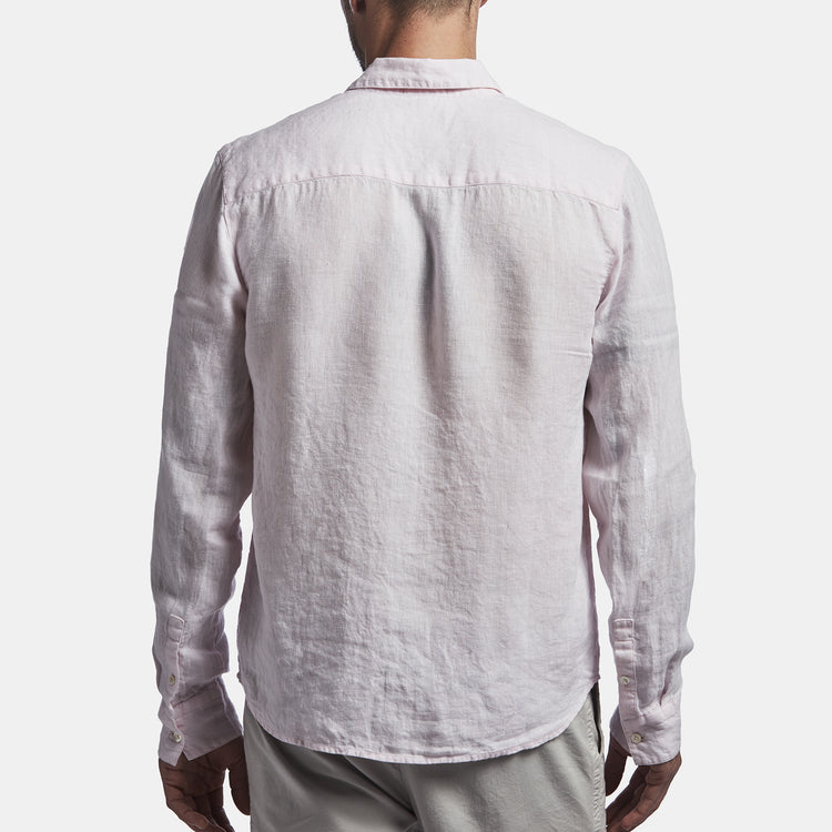 Long Sleeve Linen Pocket Shirt  In Rosie | James Perse Los Angeles